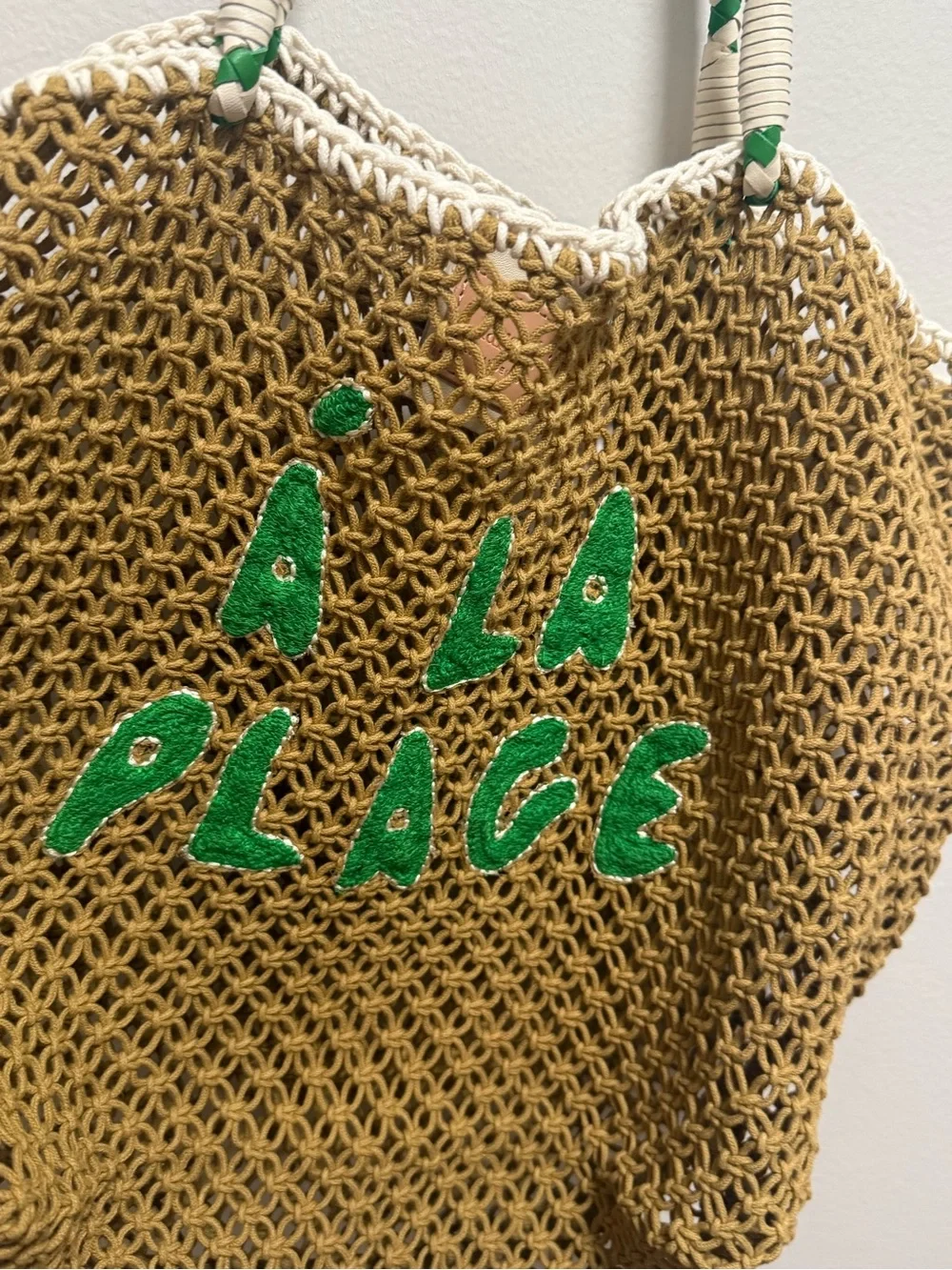 Clare V L’Ete macrame woven tote a la Plage crochet beach bag resort vacation